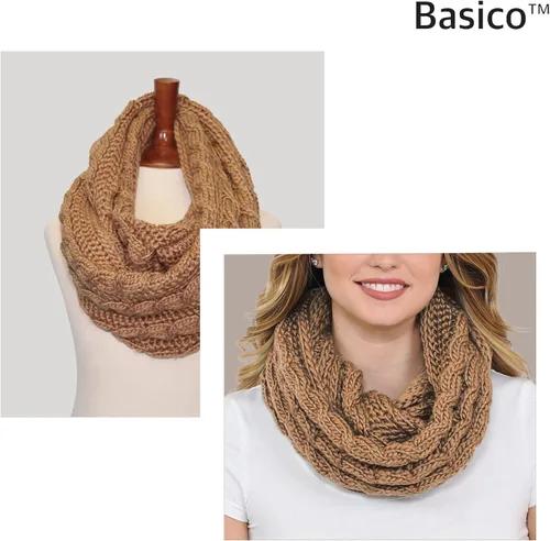 Miniatura 5 de BASICO Infinity Scarf Bufanda de punto de ganchillo de invierno en talla única