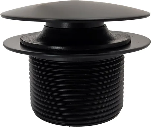 Miniatura 9 de Westbrass D398R-62 Tapón de drenaje de bañera con punta de hongo de rosca gruesa NPSM de 1-1/2 pulgadas, negro mate Mate negro