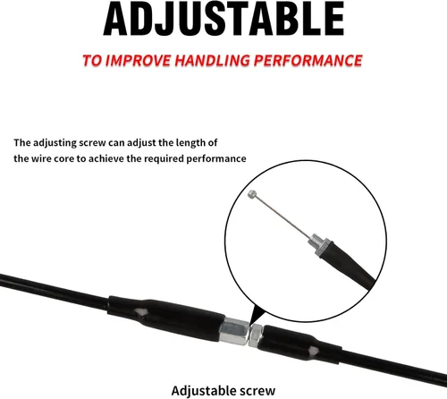 Miniatura 5 de NIBBI Cable de Acelerador 40.3", Repuesto Universal para Motocicleta 102.5cm Cable de Acelerador Ajustable, Para Dirt Bike Pit Bike YAMAHA Kawasaki