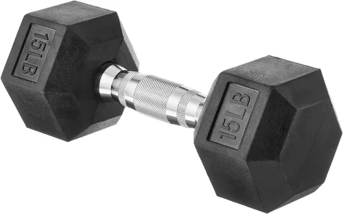 Amazon Basics Mancuerna hexagonal de goma para mano