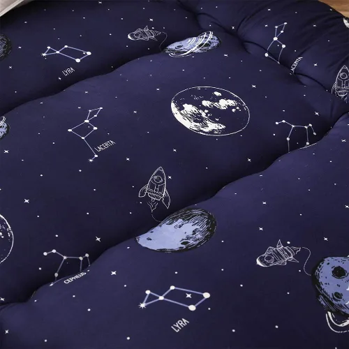 Miniatura 7 de Navy Space Adventure - Colchón de futón japonés para piso, tapete de tatami grueso, colchoneta para dormir, cama plegable, colchón enrollable