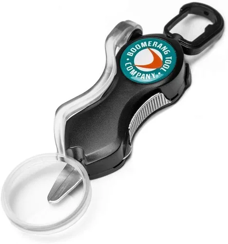 Miniatura 3 de Boomerang Tool Company SNIP cortadores de línea de pesca con amoladora retráctil y cuchillas de acero inoxidable que cortan trenzas, líneas mono