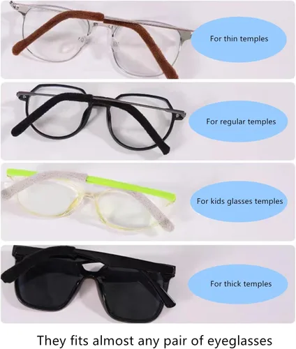 Miniatura 5 de DECKER Antideslizante Gafas Elásticas Temple Tips 3 Pares de Tejer Gafas Suave Cojín de Oído Puños Puntas de Gafas Manga de Oído Calcetín