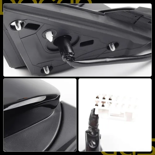 Miniatura 6 de Dasbecan Espejo Lateral Izquierdo del Conductor Compatible con Honda Civic 2016-2021 Cristal de Vidrio con Calefacción Manual Plegable Montaje
