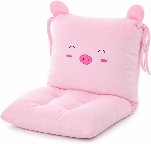 Miniatura 7 de ChezMax juego de almohadón relleno con acolchado, respaldo y asiento, para auto; silla mecedora cuadrada plegable, con estampado de caricaturas