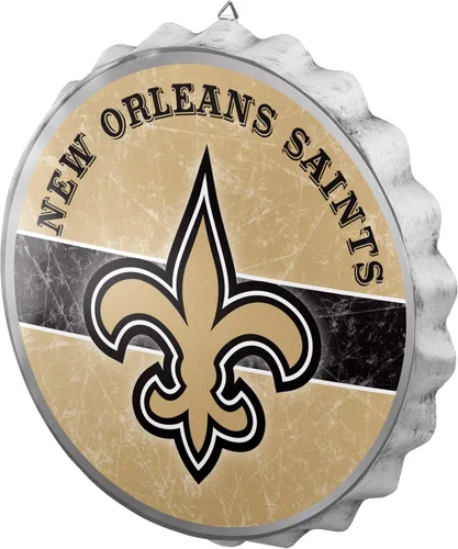 Miniatura 12 de NFL Team Logo Distressed Metal Hanging Wall Bottle Cap Sign