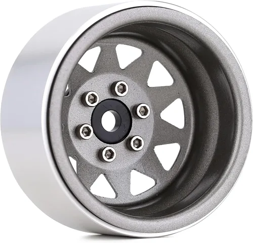 Miniatura 2 de INJORA 1.9 Beadlock Buje de llanta de 4 piezas de llantas de metal para 1/10 RC Crawler Car TRX4 Axial SCX10 90046 VP VS4-10 Redcat Gen 8 7 (gris)