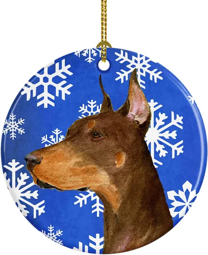 Miniatura 82 de Caroline's Treasures Cavalier Spaniel - Adorno de cerámica para colgar en el árbol de Navidad, para el hogar, Navidad, fiestas, regalo, 3 pulgadas