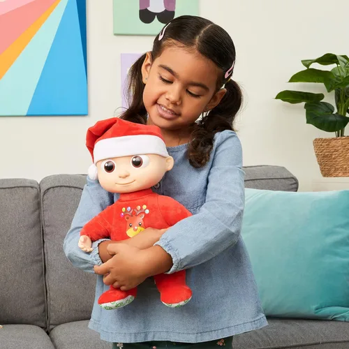 Miniatura 6 de CoComelon - Muñeco JJ con la música «Deck the Halls», incluye muñeco JJ Roto con sombrero de Santa; muñeco festivo con sonidos activados, juguetes