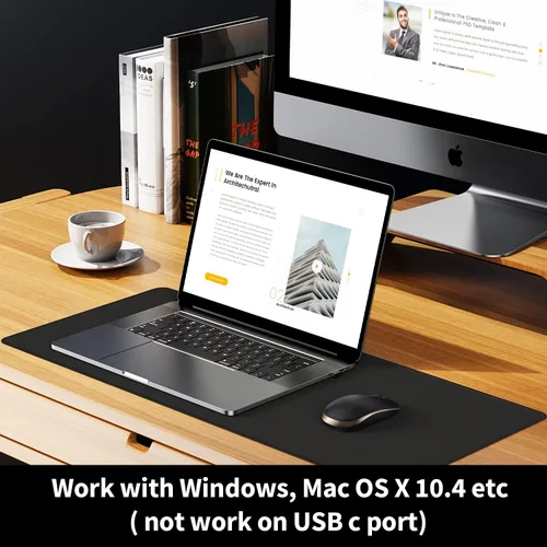 Miniatura 8 de VssoPlor Ratón Inalámbrico 2.4G, Ratón Portátil Delgado para Computadora Portátil con Receptor Nano, Ratón Óptico Silencioso para Notebook, PC