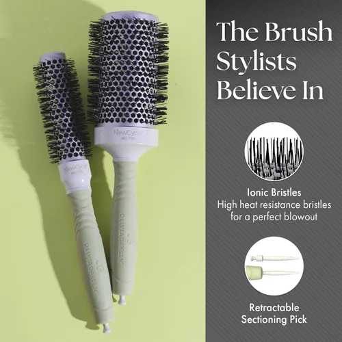 Miniatura 4 de Olivia Garden NewCycle Round Thermal Hair Brush (not Electrical) with Ceramic Barrel, Ionic Technology and Made from 100% Recycled