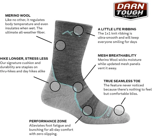 Miniatura 2 de Darn Tough Vermont Women's Hiker Micro Crew Light Cushion