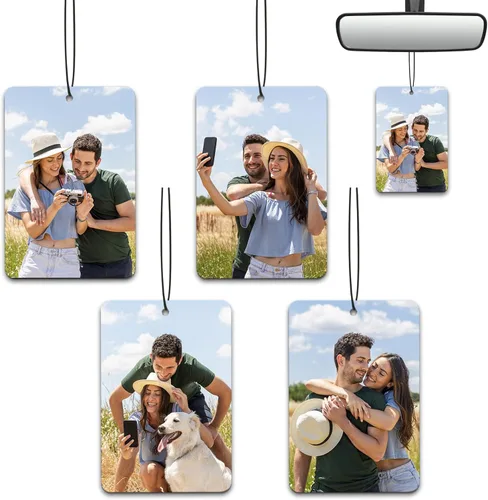 Miniatura 14 de Ambientador personalizado para coche - Ambientador de fragancia personalizada con foto a doble cara, ambientadores de olor con imagen