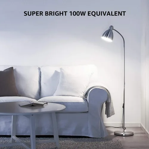 Miniatura 3 de Lepro Bombillas LED equivalentes a 100 W, 14 W, 1500 lúmenes, luz blanca diurna 5000 K, no regulable, base estándar A19 E26, vida útil de 10000 Luz