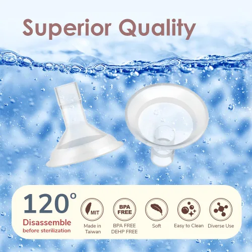 Miniatura 10 de Maymom MyFit Serie Cómoda de 24 mm Diseño de Dos Piezas Protector de Pecho Compatible con Piezas de Sacaleches Medela; Reemplaza a los Protectores