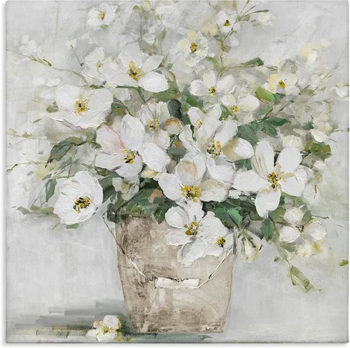 Miniatura 11 de Stupell Industries Carol Robinson, ramo de flores de aster, arte de pared en lienzo con diseño de ramo de flores moradas suaves, 17 x 17 pulgadas