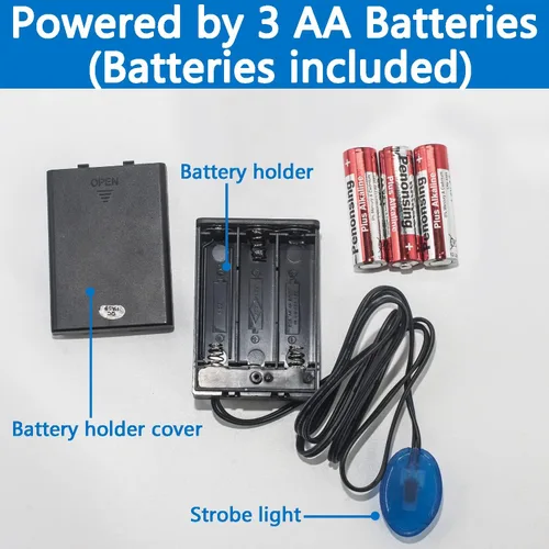 Miniatura 3 de Alarma falsa para automóvil, alarma simulada para automóvil, baterías incluidas, luz LED roja que simula sistema de seguridad de imitación, lámpara