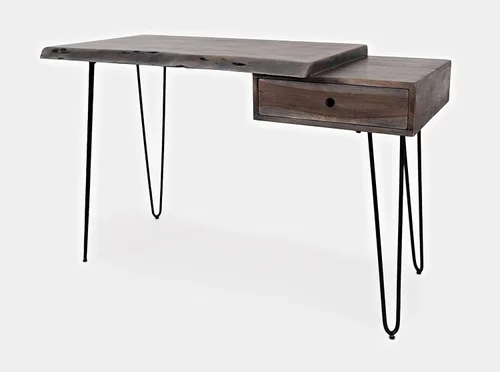 Miniatura 10 de Jofran Nature's Edge - Escritorio de madera de acacia maciza, 54 pulgadas de largo x 22 pulgadas de ancho x 30 pulgadas de alto, pizarra