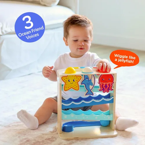 Miniatura 3 de Move2Play, Wooden Ocean Friends Más de 30 canciones y frases de Fin-Tastic Juguete musical para bebés y niños pequeños Regalo de primer