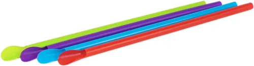Miniatura 3 de KOLORAE Pajitas de plástico sin BPA, coloridas pajitas actúan como una cuchara y pajita, ideal para cualquier ocasión. (1 paquete de 75)