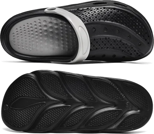 Miniatura 6 de Zuecos con forro de piel para mujer y hombre, pantuflas cálidas y mullidas, zapatos de jardín de invierno, sandalias para interiores y exteriores