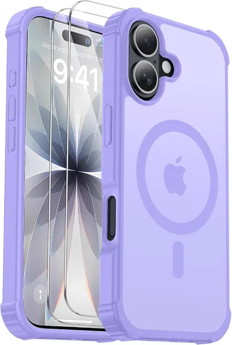 Miniatura 19 de Funda para iPhone Air [compatible con MagSafe] [2 protectores de pantalla] [prueba de caídas de grado militar] Funda magnética resistente
