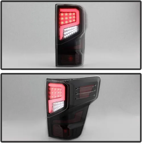 Miniatura 5 de ACANII - Para [modelo incandescente] Nissan Titan 2016-2021 Titan XD negro ahumado LED tubo luces traseras lámparas izquierda y derecha