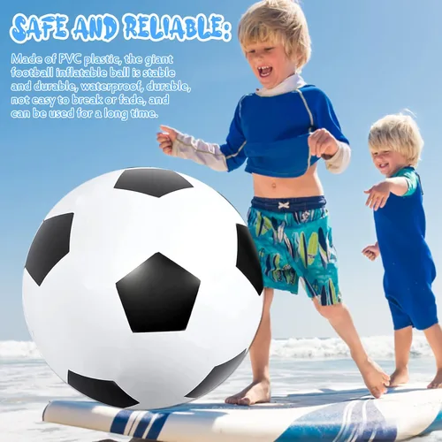 Miniatura 2 de Pelota de fútbol inflable gigante de 27 pulgadas, pelotas de playa grandes a granel, juguetes de piscina, juguetes de playa, decoración de fiesta