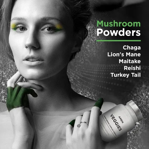 Miniatura 5 de Amen Veggies, Suplemento de vitaminas diarias de verduras, mezcla vegana de verduras y cápsulas multivitamínicas de verduras crudas integrales