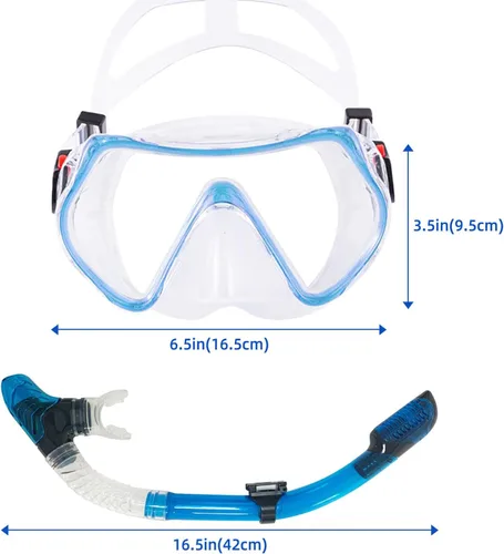 Miniatura 6 de TUDIVING Equipo de esnórquel para adultos, máscara de natación antivaho con vista panorámica, kit de esnórquel con parte superior seca, juego
