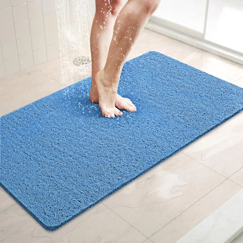 Miniatura 71 de LuxStep - Tapete de ducha, de 24 x 36 pulgadas, tapete de baño antideslizante con drenaje, tapete de baño de cloruro de polivinilo, de secado Gris