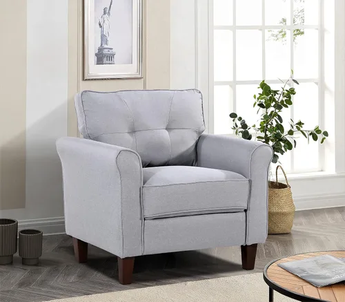 Miniatura 5 de Container Furniture Direct Kouchouk - Muebles de sala de estar de terciopelo cómodos de tres plazas, sofá moderno de mediados de siglo, sofá biplaza