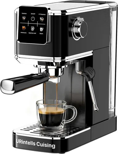 Miniatura 10 de URintells Cuising Máquina de Espresso de 20 Bar, Cafetera de Espresso con Pantalla Táctil con Espumador de Leche al Vapor, Máquina de Café de Acero