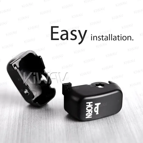 Miniatura 4 de KiWAV 6 botones negros para carcasa de interruptor compatibles con Harley '02- VRSC, '96-'13 XL, XR, FLHR, Dyna '96-'11, FLHRC '98-'01