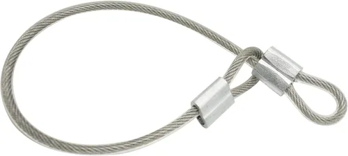 5 piezas de cable de acero inoxidable recubierto de vinilo de 4 mm, 24 pulgadas con asas, cordón de cuerda de alambre corto, candado de seguridad,