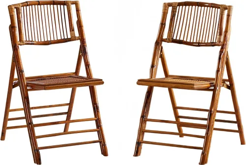 Miniatura 10 de Silla plegable de bambú, silla de comedor vintage plegable completamente mejorada con 330 libras hecha a mano para sala de estar, patio, jardín