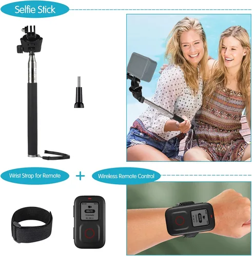 Miniatura 5 de Kit de accesorios para cámara de acción para GoPro Hero 11/10/9/8/7/6/5, Insta360, DJI Osmo Action, AKASO (KPE-075)