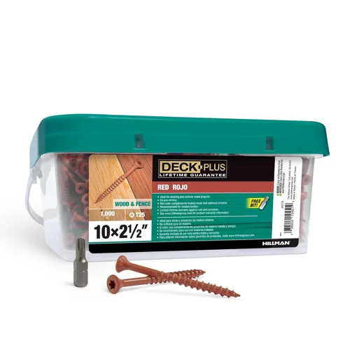 Miniatura 22 de Deck Plus Tornillos para Madera Exterior y Cercas con Revestimiento Epoxi de 2-1/2 Pulgadas #10 x 2-1/2" Torx/Star Drive Incluido Rosca Gruesa, Verde