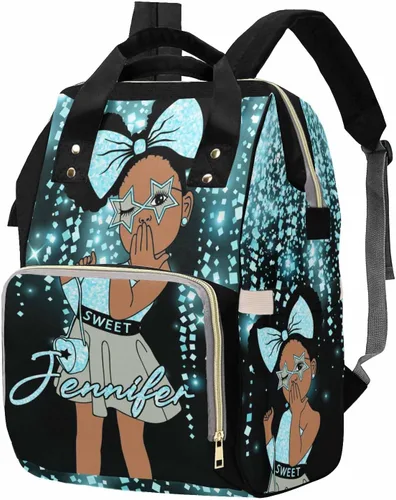 Miniatura 33 de M YESCUSTOM Bolsa de pañales personalizada con nombre para mamá, mujer, esposa, mochila personalizada, 0625-12, Mochilas Daypack