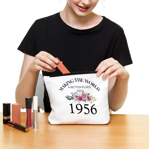 Miniatura 4 de Fokongna Regalos de cumpleaños para niñas de mamá, papá, abuela, tía, mejores amigos, regalos de cumpleaños para hermana, bolsa de maquillaje, 1955