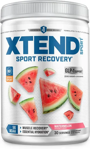 Miniatura 8 de XTEND Sport BCAA Powder Blue Raspberry Ice - Polvo de electrolitos para recuperación e hidratación con aminoácidos - 30 porciones
