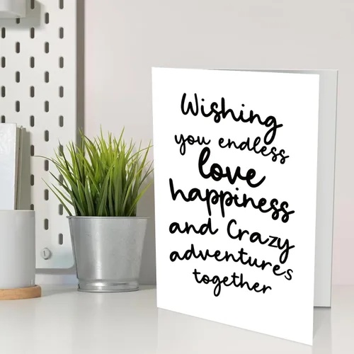 Miniatura 5 de UUEFKTN Divertidas tarjetas de compromiso de boda para amigos, tarjeta de felicitación para recién casados, tarjeta ecológica de felicitación
