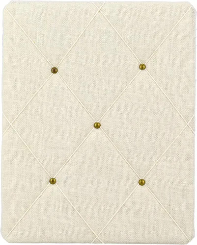 Miniatura 3 de Burlap cubierto con cordeles entrecruzados para boletines de fotos y tablero de notas, 19.75 x 15.75 pulgadas