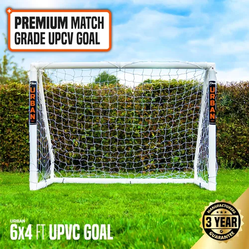 Miniatura 2 de Football Flick Ultimate All Weather uPVC portería de fútbol con postes de 2.756 in de grosor tratados con rayos UV, sistema de bloqueo integrado