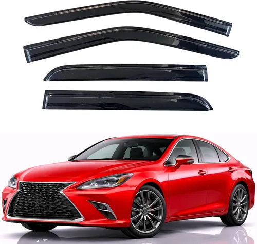 Miniatura 157 de KPY Visor de ventana compatible con Hyundai Tucson 2021-2025, 4 piezas de deflector de ventilación para ventana lateral, estilo Mugen, protector