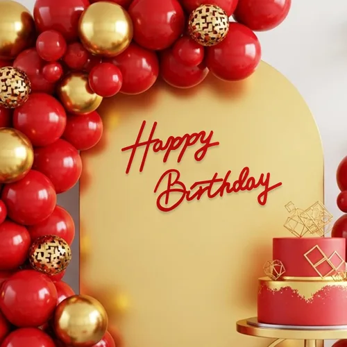 Miniatura 10 de TONIFUL Cartel de feliz cumpleaños para telón de fondo, pancarta de fieltro negro, incluye pegamento de puntos, perfecto para telón de fondo