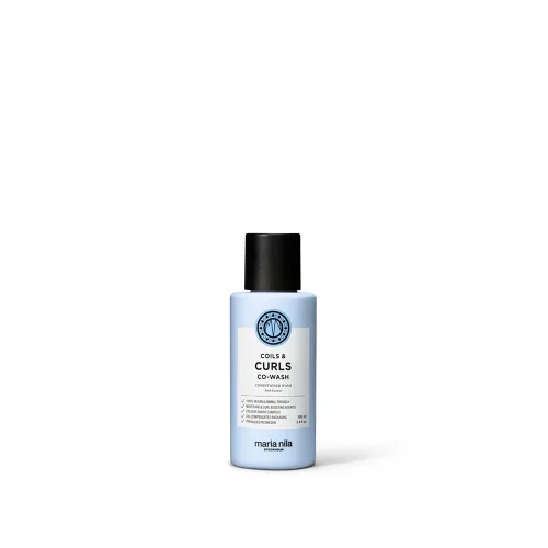 Maria Nila Coils & Curls Co-Wash, For Curly & Wavy Hair, Jojoba oil to Stay Hydrated while Washing, Shea butter for Curl Enhancement, 100% Vegan