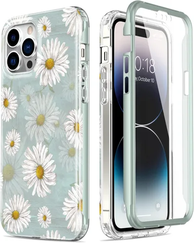 Miniatura 35 de Esdot Funda para iPhone 14 con Protector de Pantalla Integrado, Funda Resistente de Grado Militar con Diseños de Moda para Mujeres y Niñas, Funda