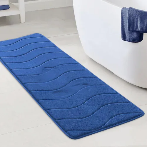 Miniatura 29 de Flamingo P Alfombra de Baño de Espuma Viscoelástica Tapetes de Baño Alfombra Antideslizante Absorbente de Agua para Ducha, 24x17 pulgadas, Verde Aqua