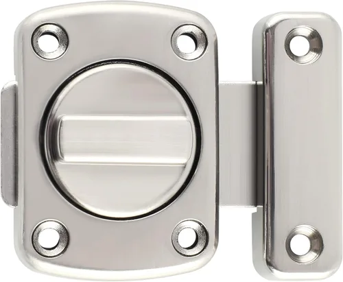 Miniatura 8 de Alise MS220B-2P - 2 pestillos de puerta deslizante, tamaño mediano, seguridad de doble cara, rotación, herrajes para caja de almacenamiento, Negro